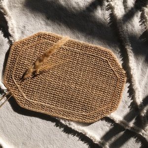 Woven placemat and coaster set